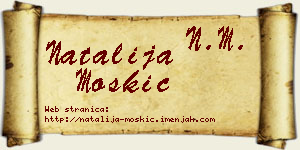 Natalija Moskić vizit kartica